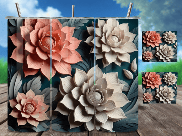 3D Dahlia Floral Design Tumbler Wrap Evaluation