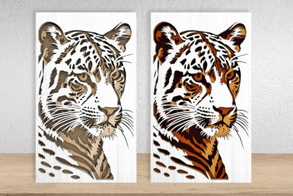 3D Layered Jaguar Laser Cut File