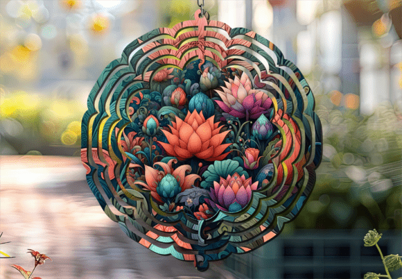 Boho Lotus Floral 3D Wind Spinner Design: A Guide to Creating Stunning Outdoor Art