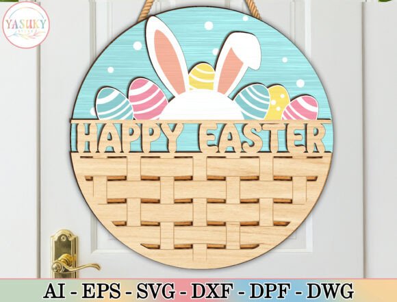 Bringing Spring to Life: The Art and Craft of the Happy Easter Door Hanger SVG