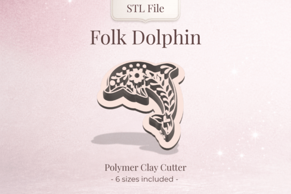 Clay Cutter STL – Folk Dolphin Jewelry