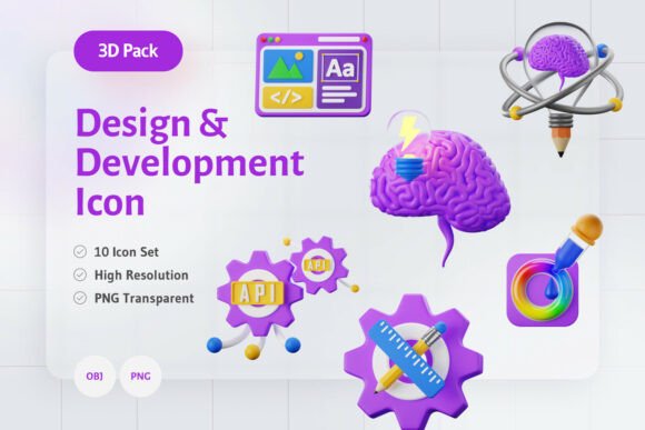 Design Development 3D Icon Pack: Elevating Digital Narratives