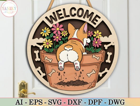Dog Lover Welcome Sign Laser Cut File: Crafting the Perfect Greeting
