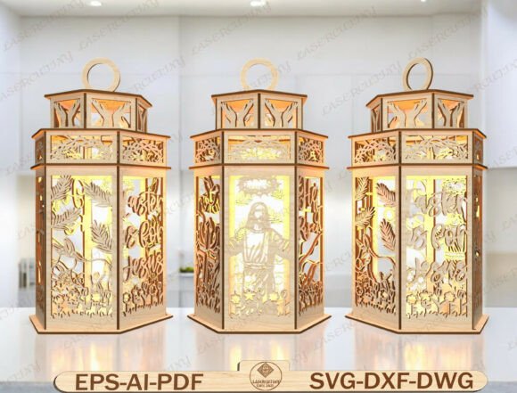 Easter Lantern Wooden Laser Cut File