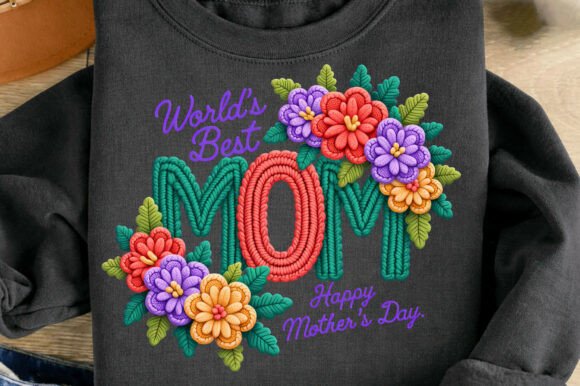 Elevating Mother's Day Merchandise with the World's Best Mom Faux Yarn Design Collection