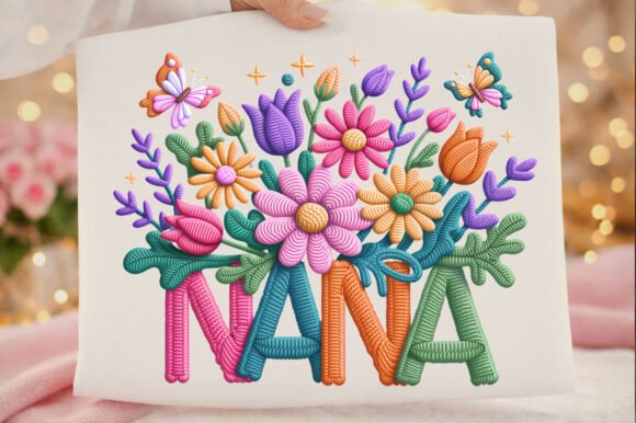Faux Yarn Nana Mother s Day Sublimation: A Textured Tribute for Grandmothers