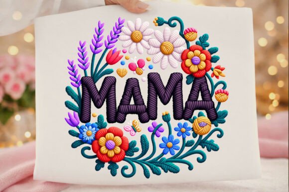 Floral Mama Yarn Embroidery Mother's Day