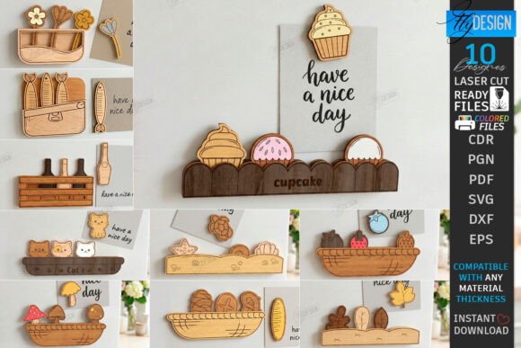 Fridge Magnets Laser Cut Bundle CNC Guide