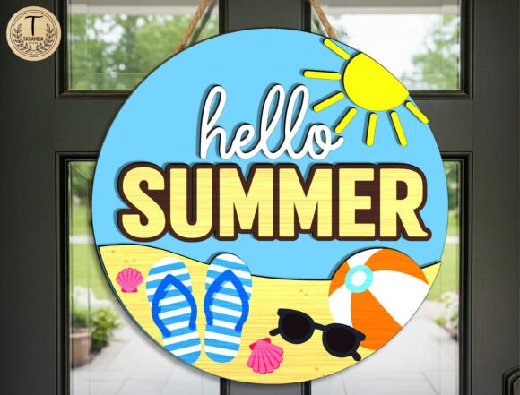 Hello Summer Round Door Sign SVG: A Complete Guide to Layered Wood Decor