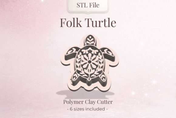 Mastering Polymer Clay Artistry with the Clay Cutter STL – Folk Turtle Earring
