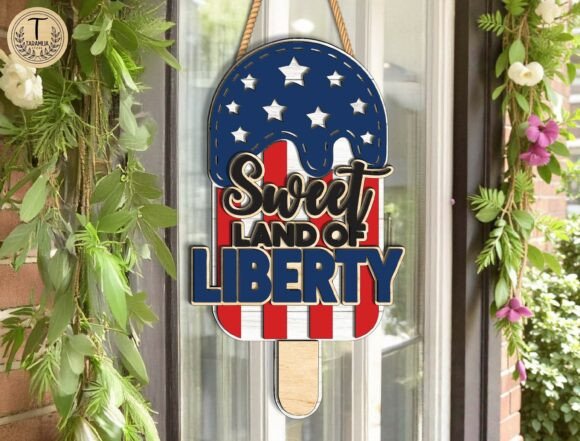 Patriotic Popsicle Laser Cut File SVG: A Sweet Touch for Summer Decor