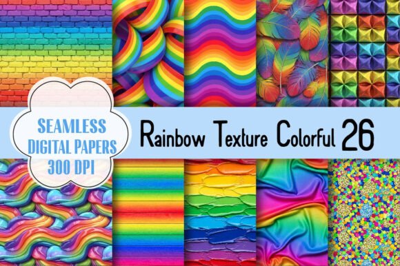 Rainbow Texture Colorful Seamless Papers