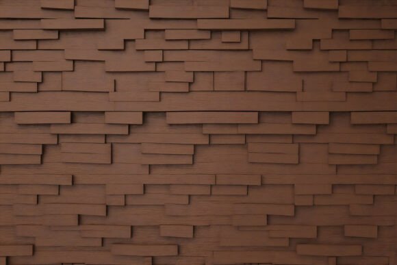 Rustic 3D Wood Wall Texture Background