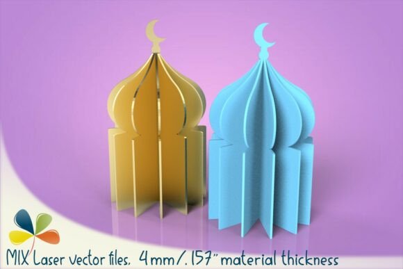 Small 3D Mosque Laser Cut SVG 4mm: A Comprehensive Guide to Digital Islamic Decor