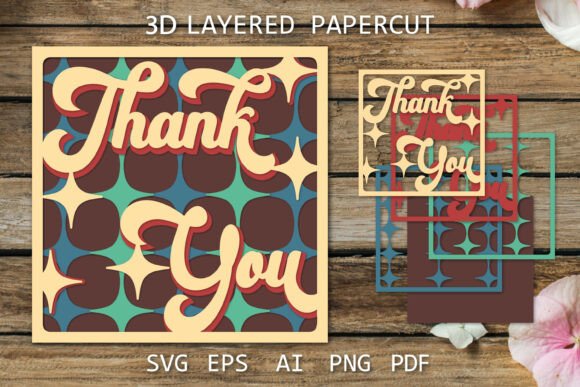 Thank You Card Design, Retro 3D: A Practical Guide to Layered Paper Crafts