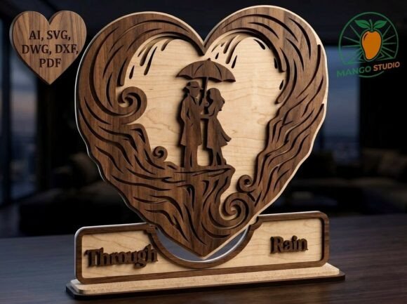 Through the Rain 3D Layered Heart: A Guide to Romantic Laser Art